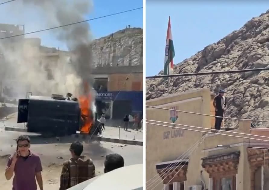 Stone Pelting  at Leh Hill Council Building as Ladakh Protest Enters Day 14