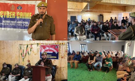 Police Organises Cybercrime Awareness Programmes Across Police District Awantipora.