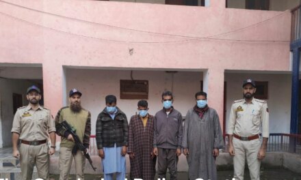 Big Catch for Ganderbal Police; Four Gamblers Arrested, Cash & Cards Recovered