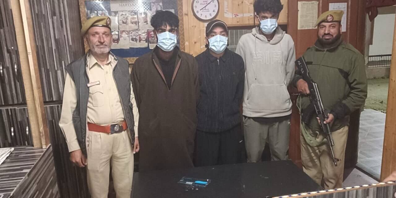 Ganderbal Police Detain Members of ‘Self Made Gang (16/96)’ for Harassing Tourists and Couples at Local Parks