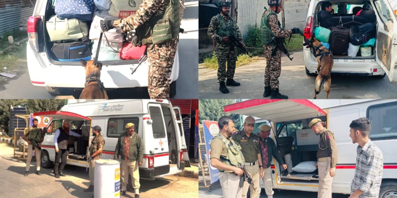 Ganderbal Police Intensifies War Against Drugs, Conducts Joint Scanning Drive of Courier Parcels at Pandach Naka