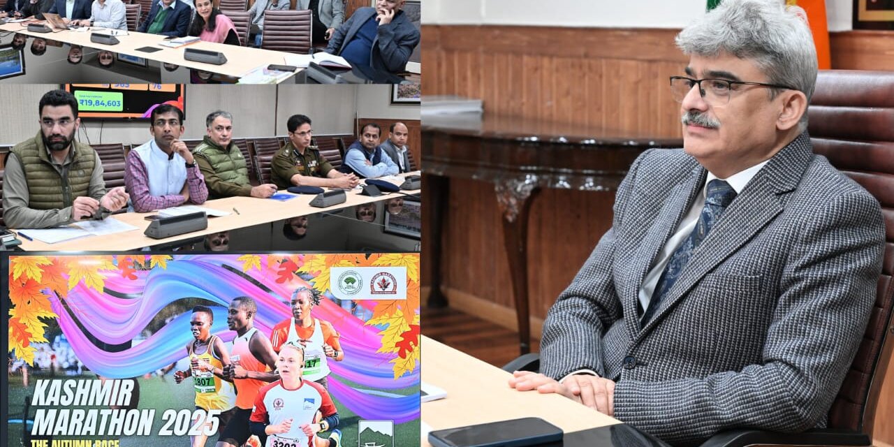 Chief Secy reviews arrangements for 2nd edition of Kashmir Marathon