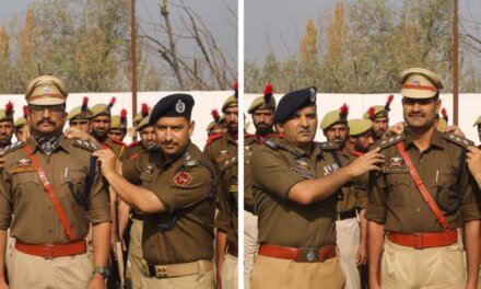 Moment of Honour at DPO Ganderbal as Two Officers Adorned with Dy.SP Rank Insignias
