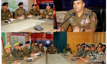 SSP Ganderbal Chairs Security Review Meeting at DPO Ganderbal.