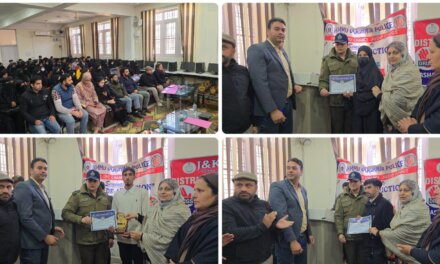 Ganderbal Police Organizes Drug Awareness Programme at Degree College Kangan;Effort Aimed at Promoting a Drug-Free Society Under Civic Action Programme