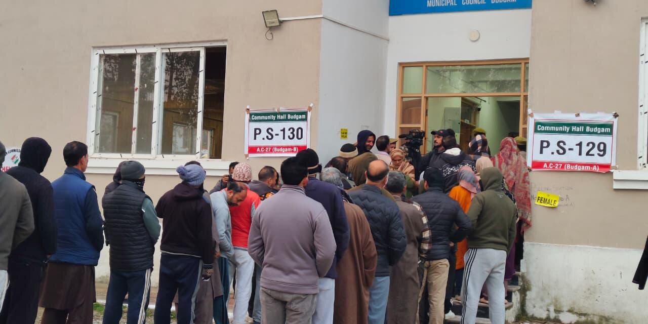 Amid sub-zero temperature, voting begins for Budgam bypoll