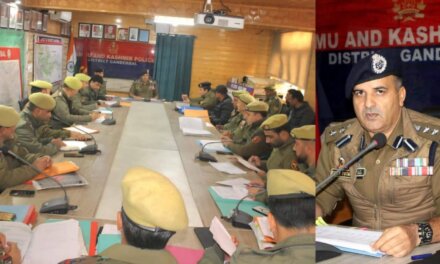 SSP Khalil Ahmad Poswal Reviews Crime & Security in Ganderbal, Stresses Implementation of New Criminal Laws