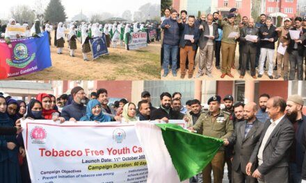 Tobacco Free Youth Campaign 3.0: District administration Ganderbal leads massive awareness rally