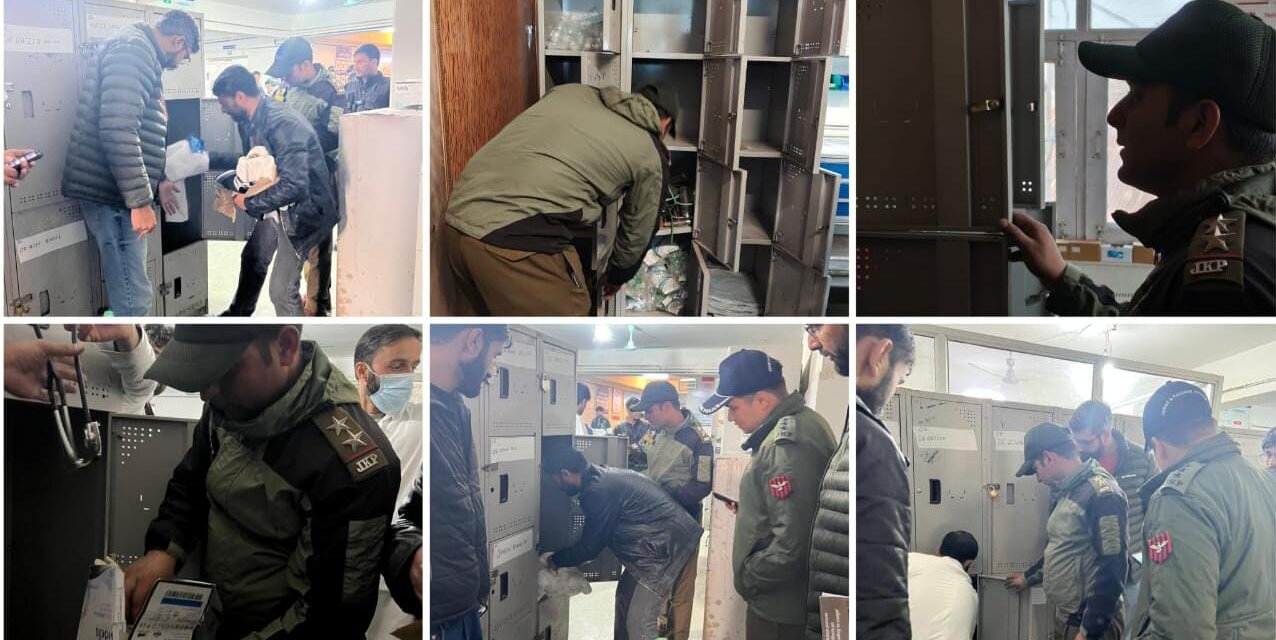 Ganderbal Police Conduct Surprise Locker Checking of Doctors & Hospital Staff to Strengthen Security Measures