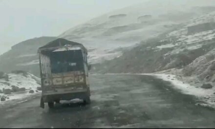 Pir Panjal Receives Light Snowfall, Traffic Slows Along Mughal Road