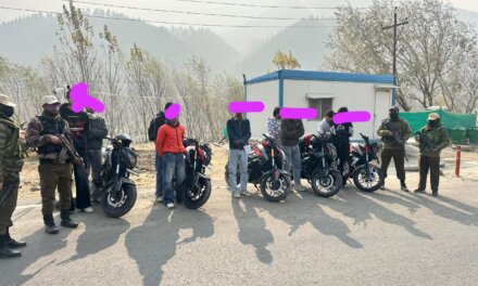 Ganderbal Police Take Action Against 09 Stunt Bikers; 05 Modified Motorcycles Seized.