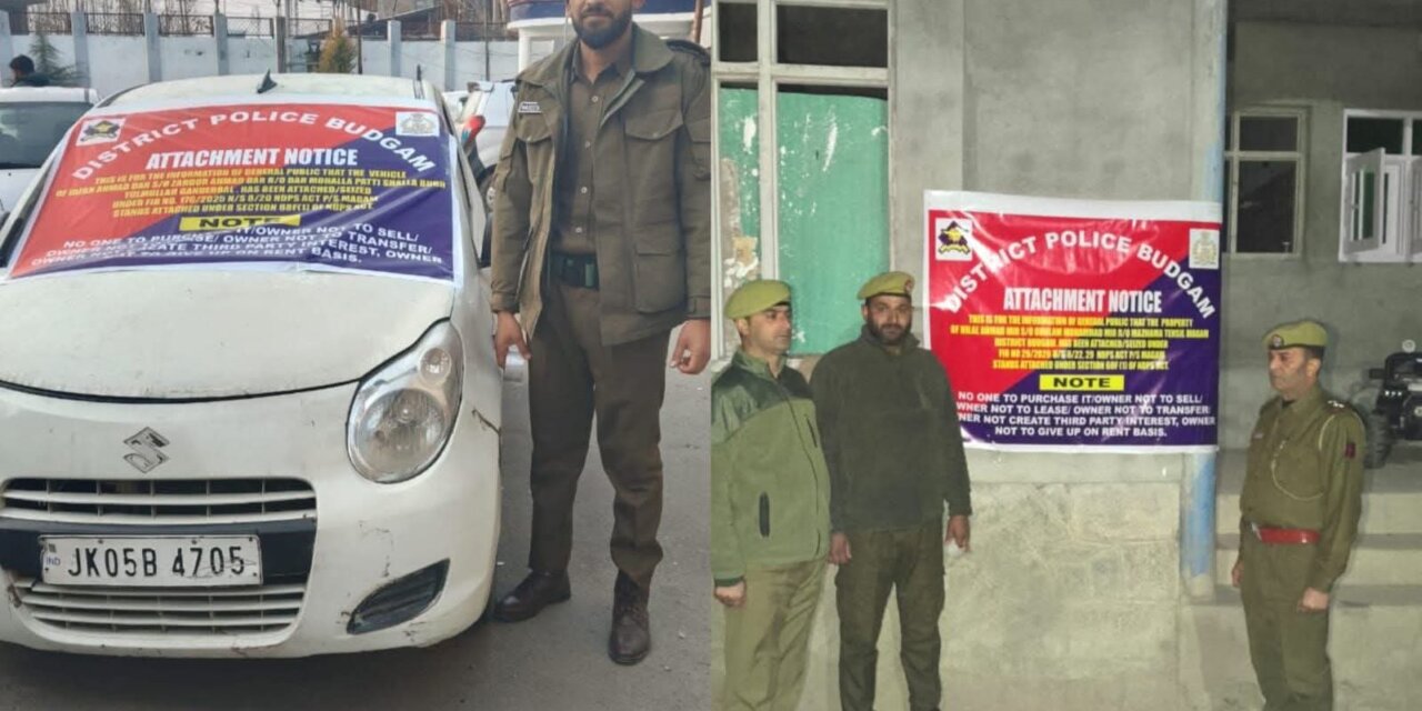 Budgam Police Attach Property Worth Rs 35 Lakh of Accused Drug Peddler
