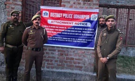 Property Worth ₹70 Lakhs of Udhampur Drug Peddler Seized Under NDPS Act