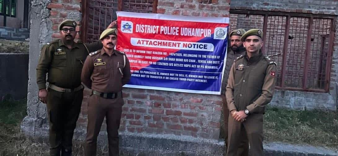 Property Worth ₹70 Lakhs of Udhampur Drug Peddler Seized Under NDPS Act