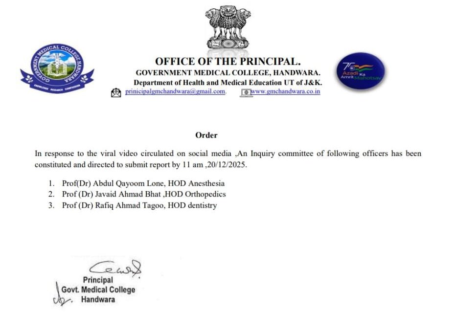 Viral Video of Patient on Trolley: GMC Handwara Orders Time-Bound Inquiry