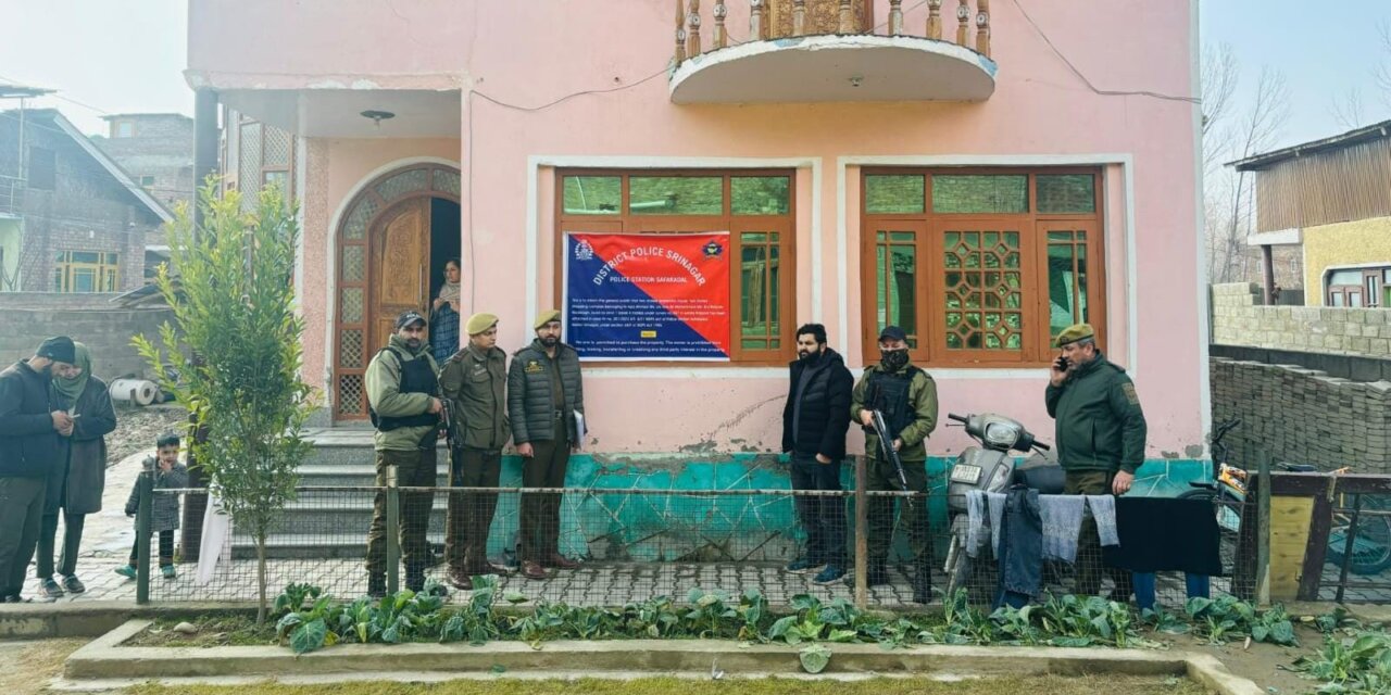 Police Attaches Property of Notorious Drug Peddler Worth Rs 3 Crores In Srinagar