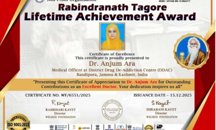 Bandipora’s DDAC Brings National Laurels as Dr Anjum Ara Honoured for Lifetime Service