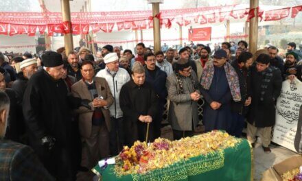 NC leaders, workers assemble at Naseem Bagh to commemorate late Sheikh Mohammad Abdullah’s 120th birth anniversary