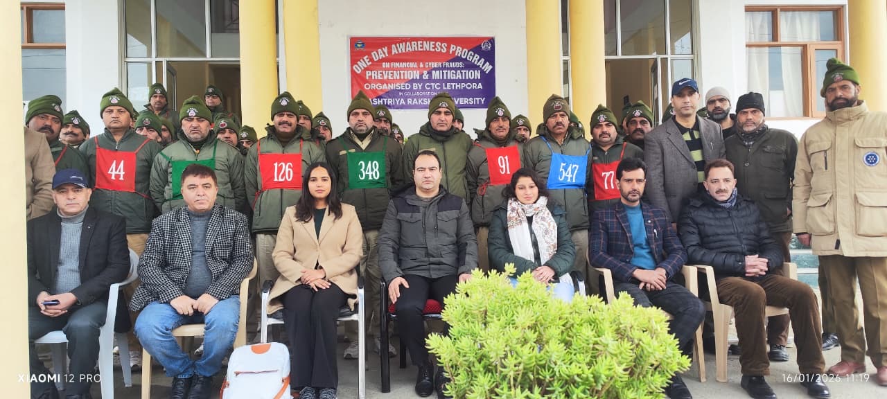 Rashtriya Raksha University Conducts Financial Awareness Training at Commando Training Centre, Pulwama