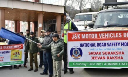 National Road Safety Month 2026: DC Ganderbal Flags Off Road Safety Awareness Rally