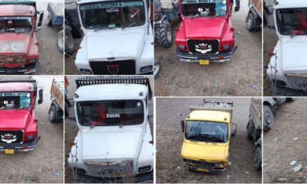 Illegal Mining Busted in Ganderbal, 9 Vehicles Seized by Ganderbal Police