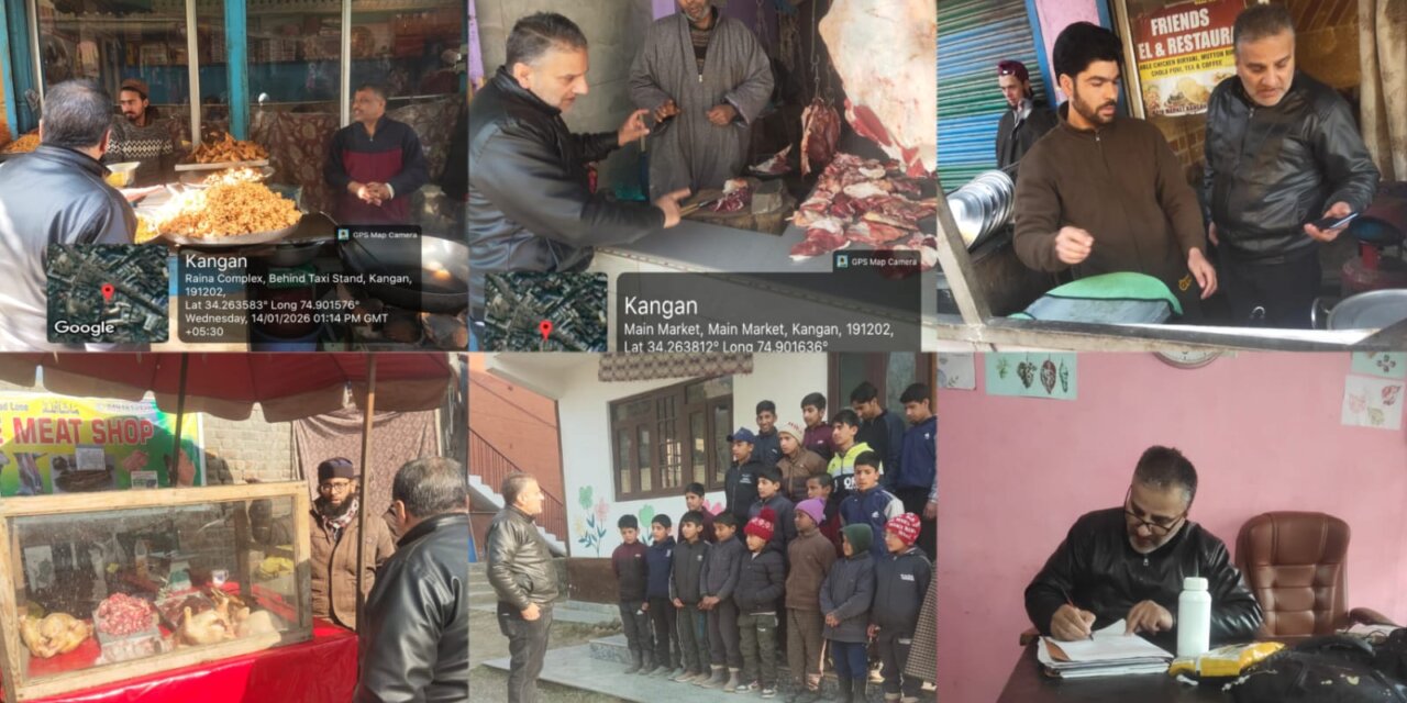 Market Inspection Drive Conducted in Kangan to Strengthen Food Safety Compliance