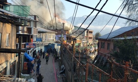 Guest House Destroyed in Srinagar Fire, Adjacent Structures Damaged