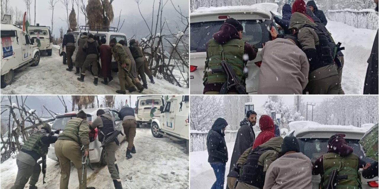 Ganderbal Police Extends Helping Hand to Public Amid Heavy Snowfall