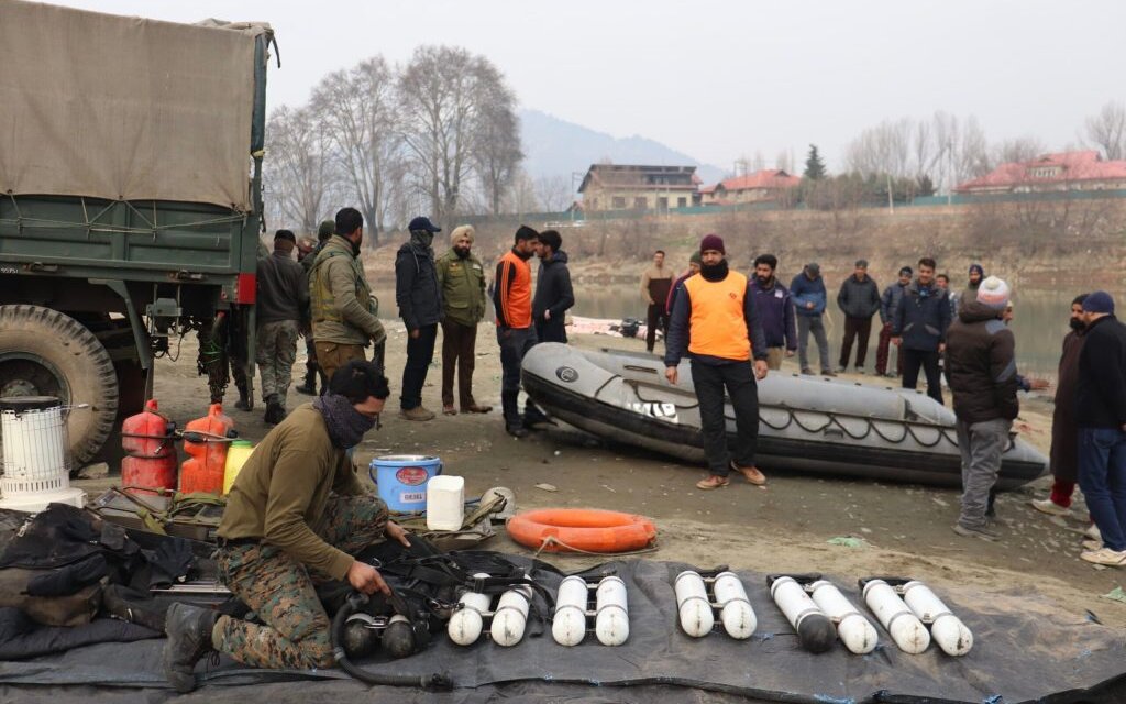 Marine commandos launch search operation at Gandbal after suspected remains recovery