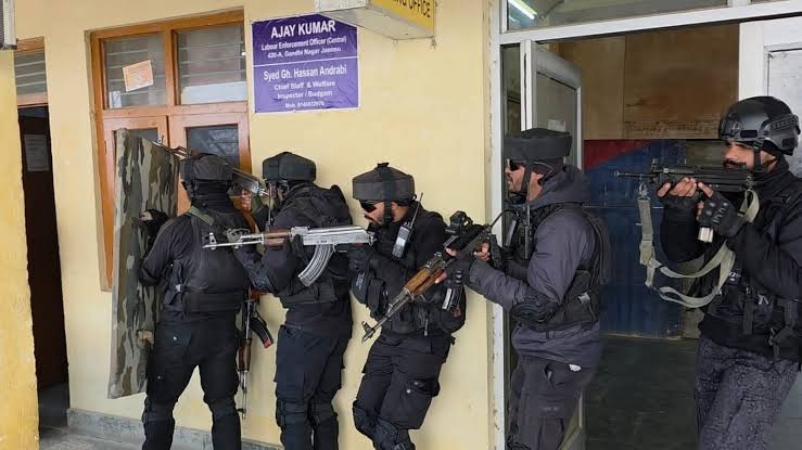 Security forces hold mock drill at Anantnag Railway Station to test emergency readiness