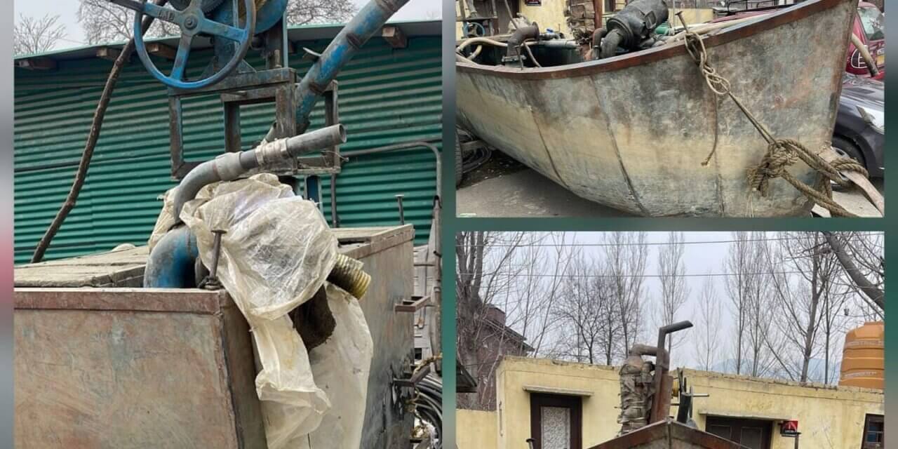Police Seizes 03 Mechanized Motor Boats for Illegal Extraction of Minerals in Awantipora;02 Illegal Sand Dumping Sites Seized in Baramulla