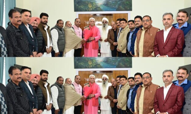 SAYBO Delegation Meets LG Manoj Sinha; Discusses Bhandara Arrangements for Amarnath Yatra 2026