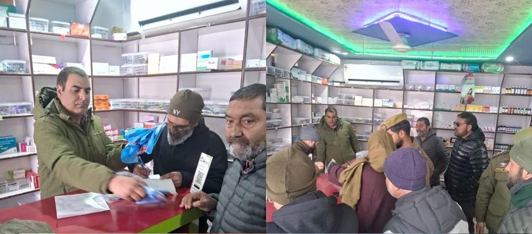 J&K Police conducts surprise verification of chemist establishments in Baramulla