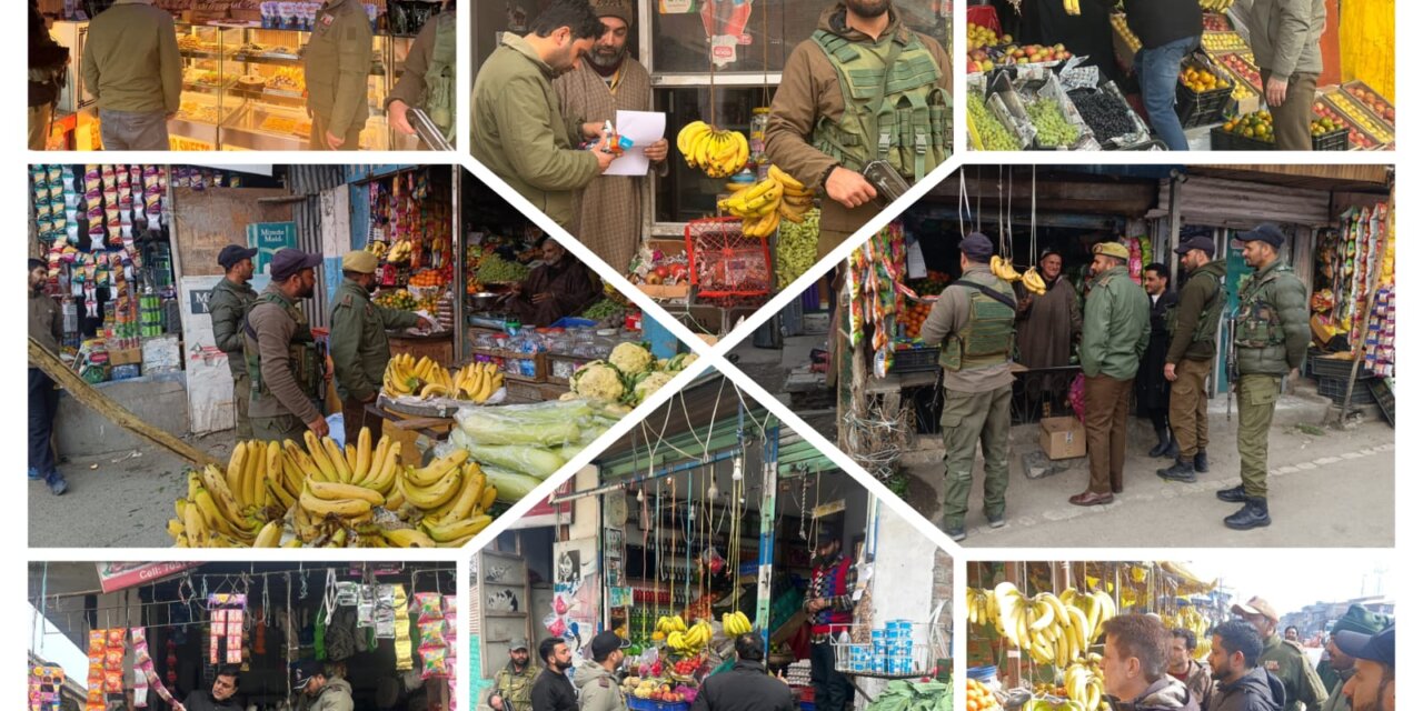 Ganderbal Police Conduct Market Checks Ahead of Ramzan