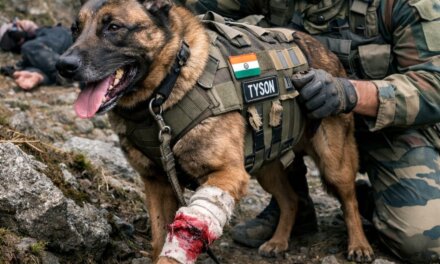 Brave Canine ‘Tyson’ Takes First Bullet in Kishtwar Gunfight, Helps Neutralise Top JeM Commander