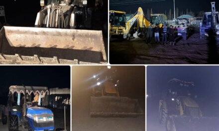Police seizes 03 JCBs, 01 tractor for illegal mining in Baramulla