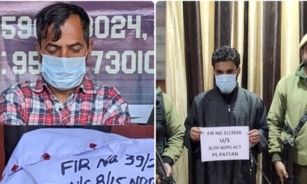 J&K Police arrests 02 drug peddlers in North Kashmir