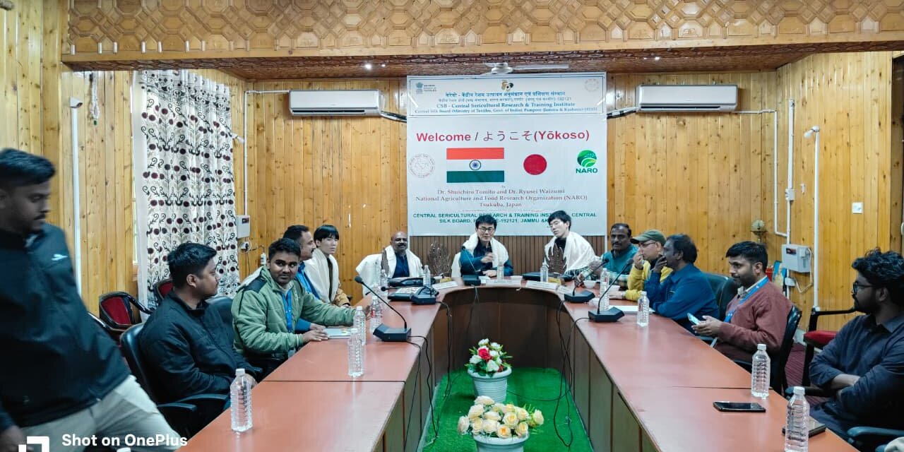 Japanese Sericulture Scientists Visit CSB–CSR&TI Pampore and P4-BSF Manasbal