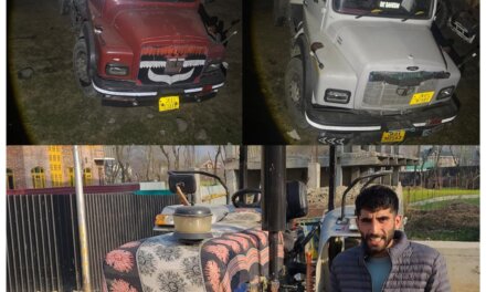 2 Tippers, Tractor Seized for Illegal Mining in Ganderbal