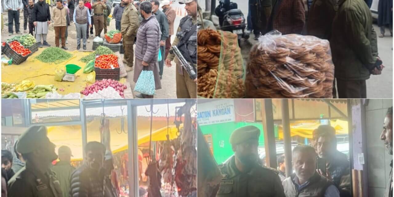Joint Market Checking Drive Conducted in Kangan Ahead of Ramadhan