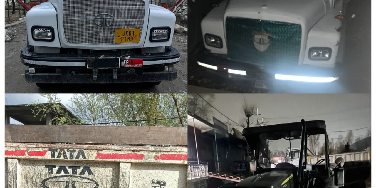 4 Vehicles Seized for Illegal Mining in Ganderbal