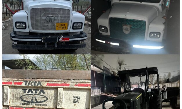 4 Vehicles Seized for Illegal Mining in Ganderbal