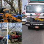 Police seize vehicles & machinery in Pulwama for illegal extraction & transportation of minerals