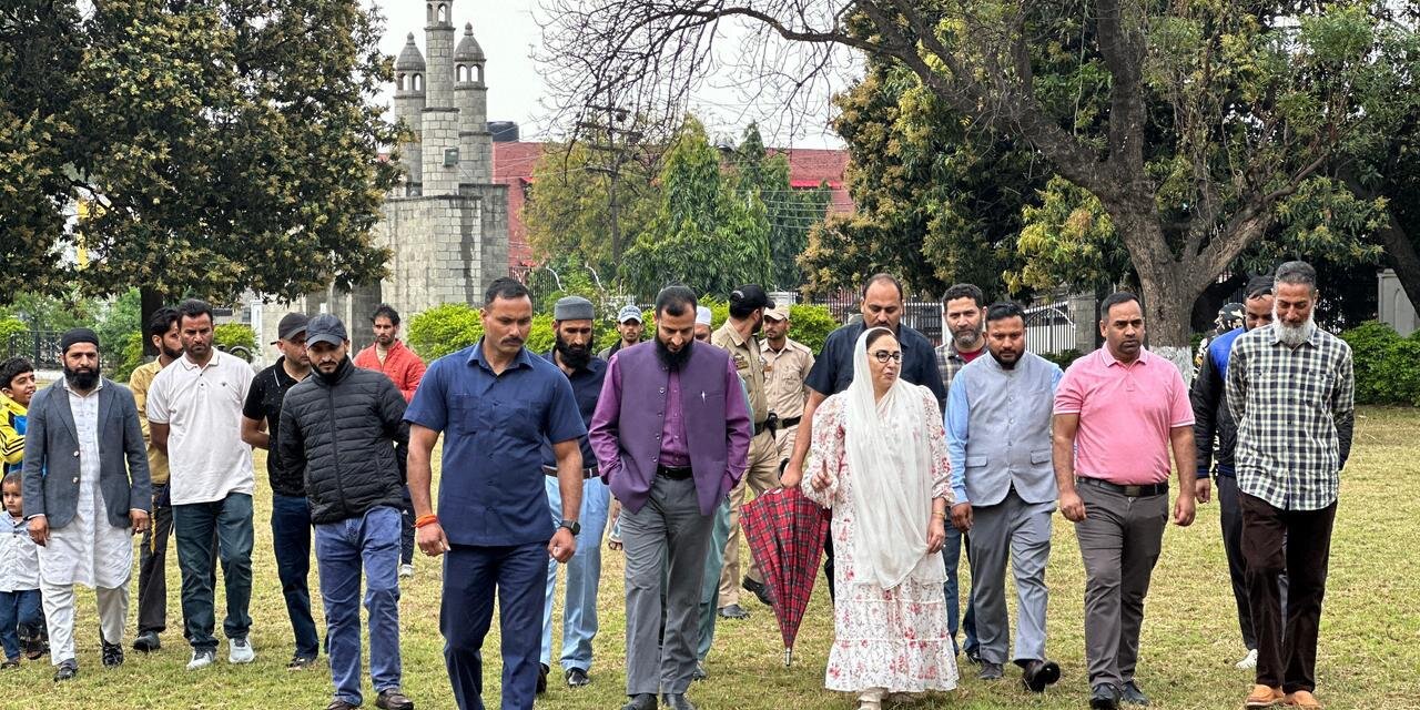 Dr Syed Darakhshan visited Eidgah Jammu to review on-the-spot preparations for Eid prayers